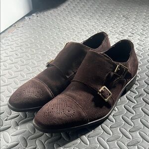 Saks Fifth Brown Suede Double Monk